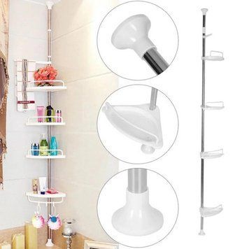 Кутова полиця для ванної кімнати розсувна Multi Corner 2,6м 53128 фото