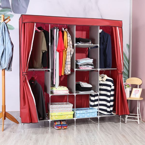 Складна тканинна шафа Storage Wardrobe 28165 ∙ Органайзер &ndash; гардероб для одягу на 4 секції, 165х45х172 см 51953 фото