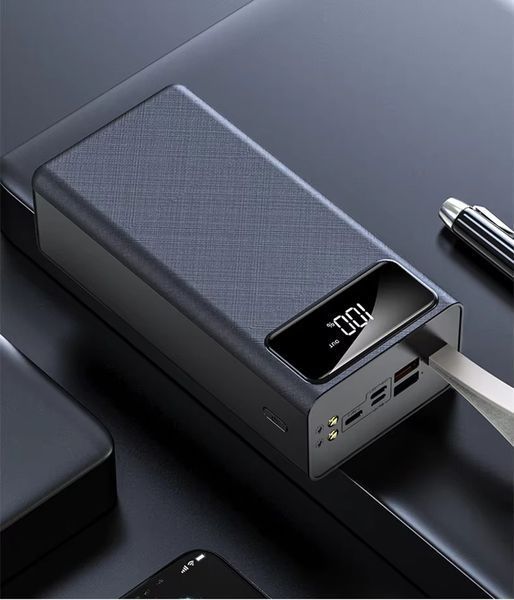 Зовнішній акумулятор K-320 30000 mAh з дисплеєм та ремінцем &middot; Power Bank Повербанк Павербанк 11767 фото
