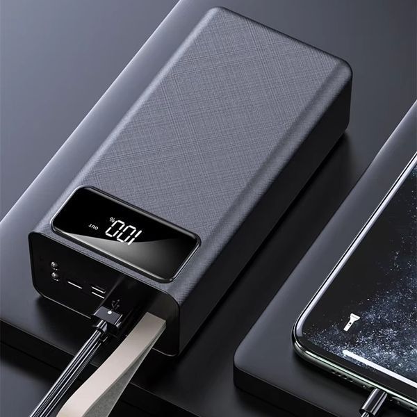 Зовнішній акумулятор K-320 30000 mAh з дисплеєм та ремінцем &middot; Power Bank Повербанк Павербанк 11767 фото