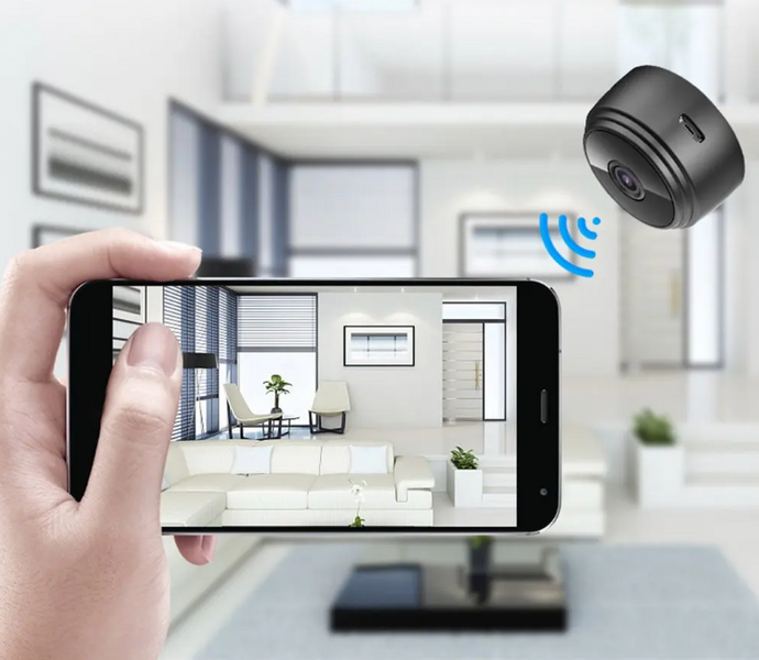 Бездротова Wi-Fi міні відеокамера A9 FullHD 1080P ∙ Нічна зйомка до 10м ∙ Датчик руху ∙ Циклічний запис відеоспостереження 52529 фото