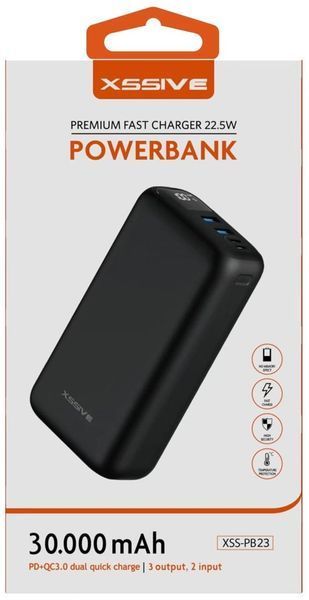 Power Bank 30000 mAh XSSIVE XSS-PB23 для поїздок і подорожей ∙ Портативний зовнішній акумулятор XSS-PB23 56966 фото