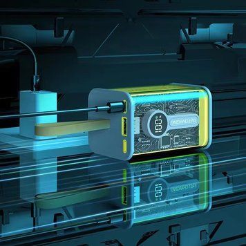 Зовнішній акумулятор Power Bank KP-25 &middot; Портативний зарядний пристрій 20000 mAh &middot; Павербанк із двосторонньою швидкою зарядкою 11858 фото