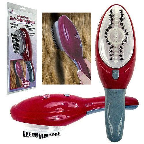 Щітка для самостійного фарбування волосся Hair Coloring Brush ∙ Розчіска &ndash; стайлер із резервуаром для фарби 11802 фото