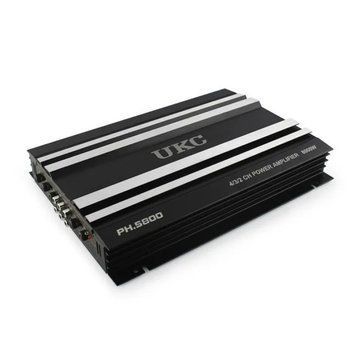 Автомобільний підсилювач звуку UKC PH.5800 4-х канальний CAS/Sub 4/3/2Ch 8000W Black 51701/00 фото