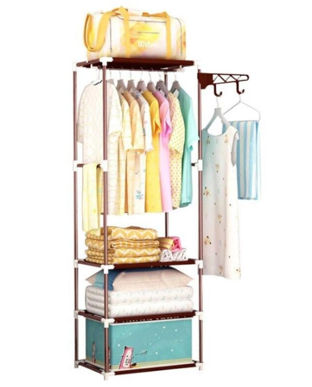 Шафа - органайзер NEW BOXY COAT RACK Збірна вішалка з полицями та гачками для одягу 52885/55 фото