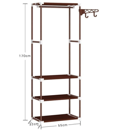 Шафа - органайзер NEW BOXY COAT RACK Збірна вішалка з полицями та гачками для одягу 52885/55 фото