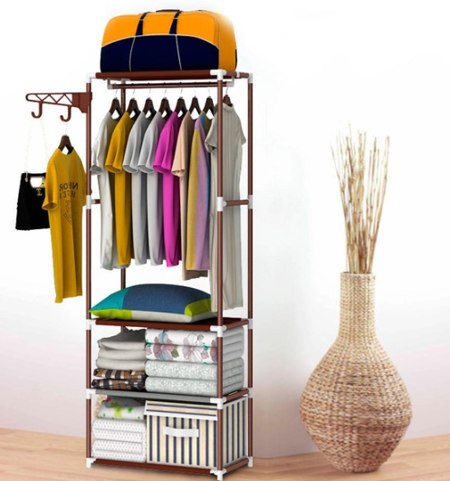 Шафа - органайзер NEW BOXY COAT RACK Збірна вішалка з полицями та гачками для одягу 52885/55 фото