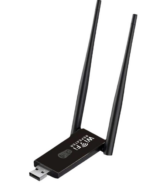USB ретранслятор / підсилювач Wi-Fi сигналу на 2 антени ∙ Репітер USB Wi-Fi 300 Мбіт 57021 фото