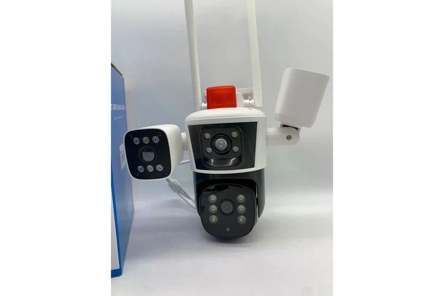 Поворотна вулична IP WiFi камера 12MP з 3 лінзами та застосунком Yoosee &bull; Погодозахищена камера відеоспостереження для дому, двору, дачі, складу та зовнішнього контролю 57714 фото