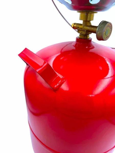 Газовий балон 12 л з пальником 22 см побутовий комплект &bull; Туристичний газовий комплект 2200 Вт з конфоркою, краном-перехідником і ручкою для перенесення 58394 фото