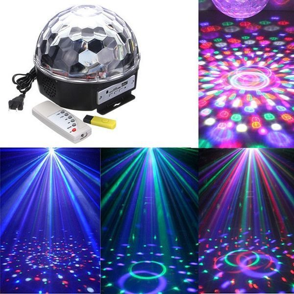 Светодиодный Диско шар с встроенной беспроводной колонкой LED Magic Ball Light mp3 CG07 PR3 45001 фото