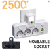 Універсальний перехідник HG-276 2500 Вт з 3 розетками ∙ Трійник з 2 USB + Type C Gtop HG-276 мережевий фільтр з підсвіткою 56870 фото 6