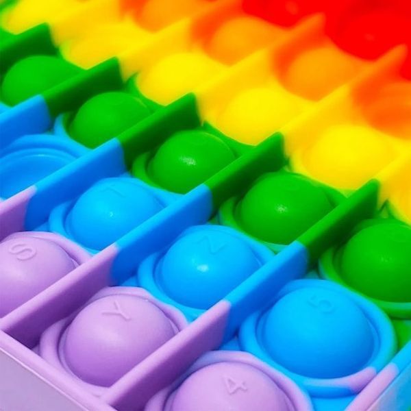 Антистресс игрушка POP IT сенсорная силиконовая бесконечная пупырка Поп Ит Push Up Bubble Popit Fidget Радужный Круг NEW 61201/19 фото