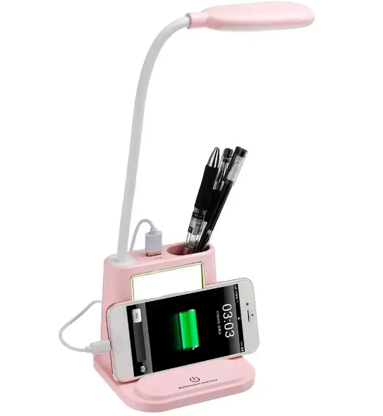 Настільна світлодіодна смарт-лампа 3в1 з вбудованим акумулятором та PowerBank 81009 фото
