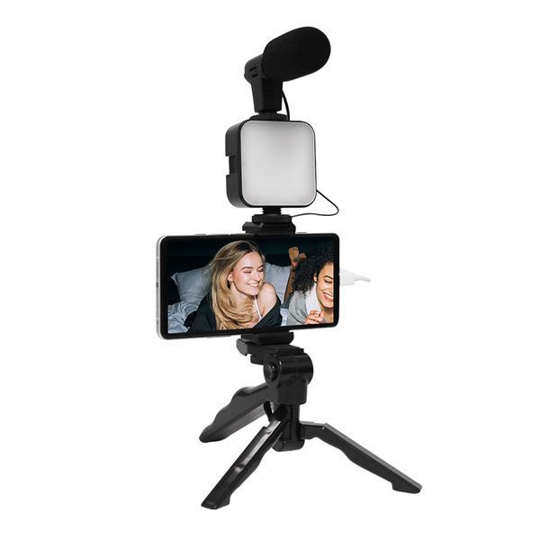 Комплект для влогінгу VIDEO-MAKING KIT AY49 для смартфона з перехідником Type-C &bull; Набір блогера для телефону 4в1 AY-49 56472 фото