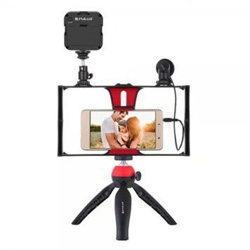 Комплект для влогінгу Video Making Kit AY49X для смартфона &bull; Набір для блогінгу AY49X для смартфона з мікрофоном та світлом 56473 фото