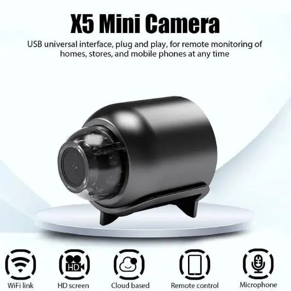 Бездротова міні-камера X5 Mini з датчиком руху &bull; Міні-камера IP відеоспостереження Wi-Fi FullHD 56201 фото