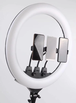 Кольцевая LED лампа SLP-G500 45 см 3 крепления телефона с пультом 220V| Селфи лампа| LED кольцо 13808 фото