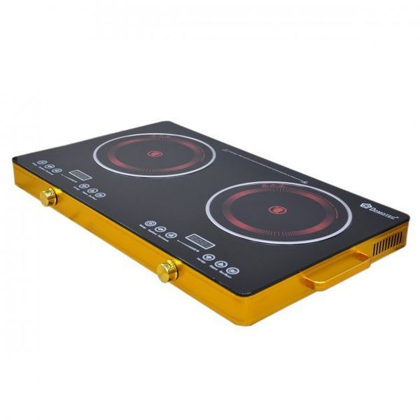 Плита инфракрасная на 2 конфорки Domotec MS-5881 ∙ Электроплита двухконфорочная 3500 Вт ∙ Сенсорное управление 51547/00 фото