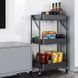Металева етажерка на коліщатках Sliding shelf 2011 &bull; Пересувна складна стійка з трьома полицями для аксесуарів 55108 фото 1