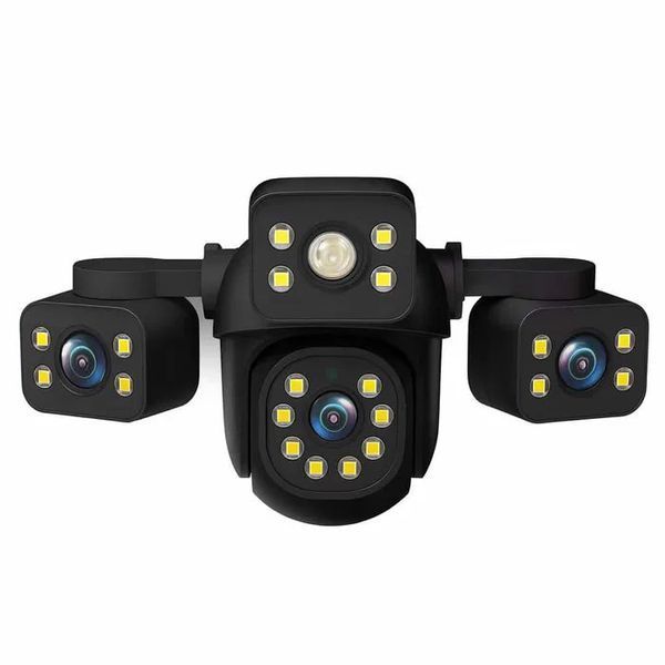 Камера відеоспостереження 12MP Wi-Fi IP-камера HD 3 об&rsquo;єктива ∙ Потрійна вулична Wi-Fi камера відеоспостереження з боковими лінзами 56615 фото