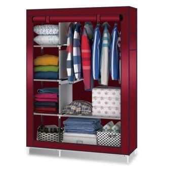 Тканинна шафа для речей Storage Wardrobe 88105 складаний гардероб 2 секції, 105 х 45 х 170 см 51692 фото
