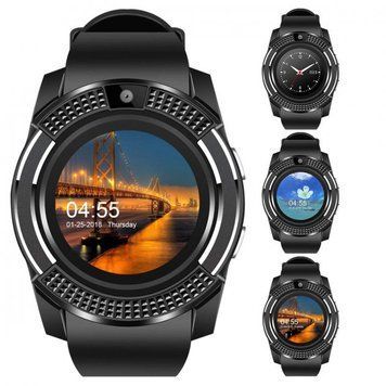 Умные смарт-часы Smart Watch V8 Сенсорные с Bluetooth microSD шагомер камера Black Original CG10 PR3 1131206921 фото