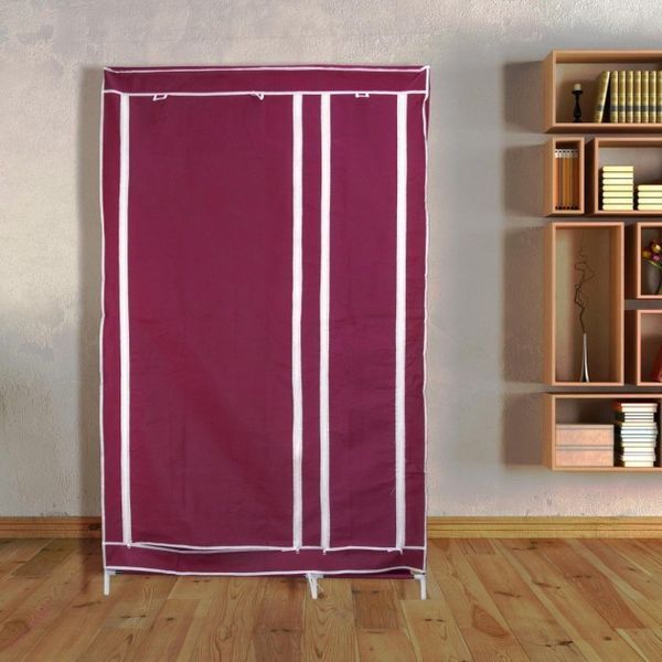 Тканинна шафа для речей Storage Wardrobe 88105 складаний гардероб 2 секції, 105 х 45 х 170 см 51692 фото