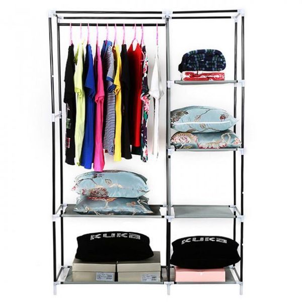 Тканинна шафа для речей Storage Wardrobe 88105 складаний гардероб 2 секції, 105 х 45 х 170 см 51692 фото