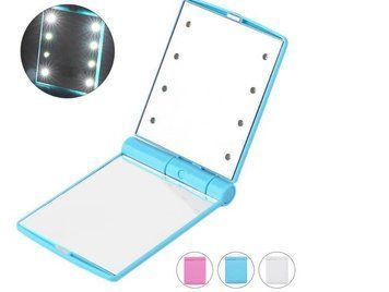 Зеркало мини карманное дорожное с Led подсветкой 1291298127 фото