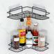 Кутова металева полиця-тримач для ванної кімнати Storage Rack ∙ Металева дротова кутова Storage Rack настінна полиця 56773 фото 3