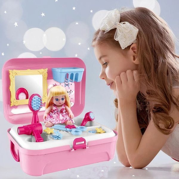 Игровой косметический набор с куклой для девочки Cosmetics toy ∙ Детский рюкзак для макияжа 51992/21 фото