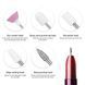 Фрезер для манікюру та педикюру Flawless Salon Nails червоний &bull; Портативна машинка для нігтів з насадками для домашнього догляду 58158 фото 3