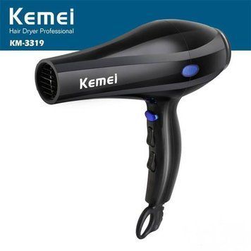 Фен для волос с насадками Kemei KM-3319, мощность 1800Вт,&nbsp;Функция ионизации CG23 PR4 899282215 фото