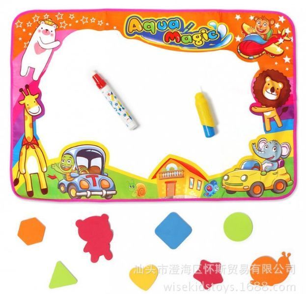Игровой водный коврик для рисования водой с трафаретами Aqua Magic Mat 51994/21 фото