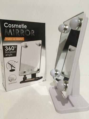 Дзеркало для макіяжу Mirror 360 Rotation Angel з LED підсвіткою та сенсорним керуванням 56790 фото
