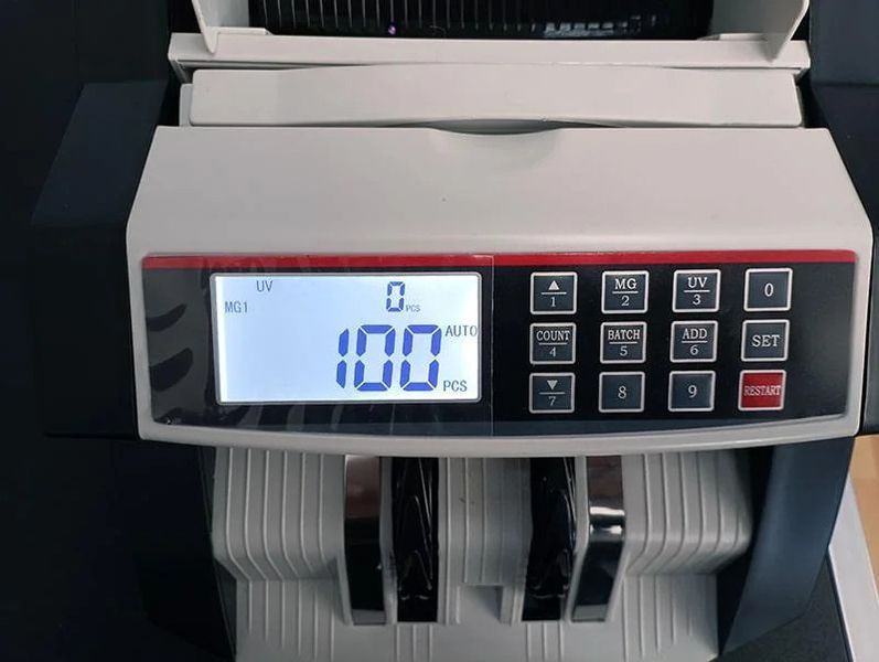 Лічильна машинка Bill Counter 2040v UV/MG &bull; Лічильник банкнот з ультрафіолетовою та магнітною детекцією, фасуванням і виносним дисплеєм 57914 фото