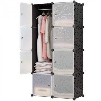 Складна шафа Storage Cube Cabinet МР 28-51 Пластиковий органайзер - шафа для речей, 146х76x37 см 52222 фото