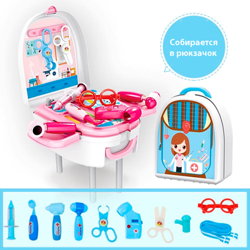 Игровой набор доктора складной в рюкзачке 1308299739 фото