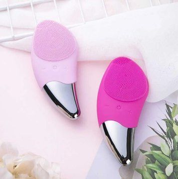 Електрична силіконова щітка Sonic Facial Brush Вібро - щіточка масажер для очищення шкіри обличчя та тіла 60589 фото