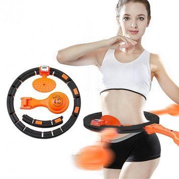 Масажний обруч для талії&nbsp;HULA HOOP THAT WON'T FALL Розумний Хулахуп неспадаючий з відцентровою кулею та лічильником Фітнес тренажер для схуднення 62107/41 фото