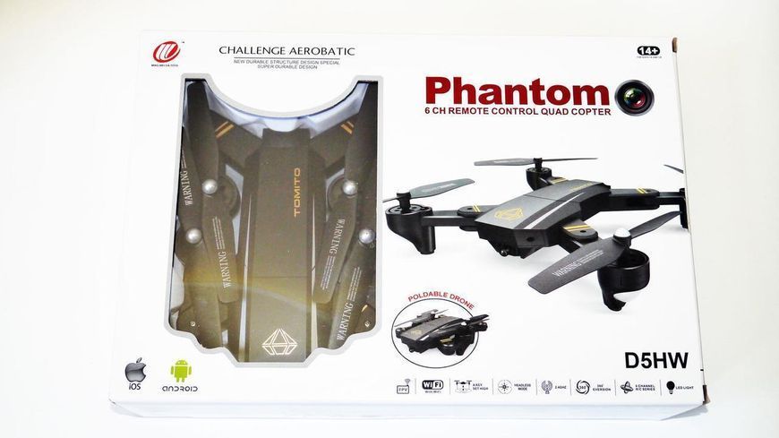 Квадрокоптер Phantom D5HW з WiFi камерою та пультом ∙ Складний корпус 63016 фото